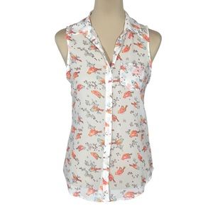 SO Sheer Sleeveless Button-Up, Medium (Juniors), Like New